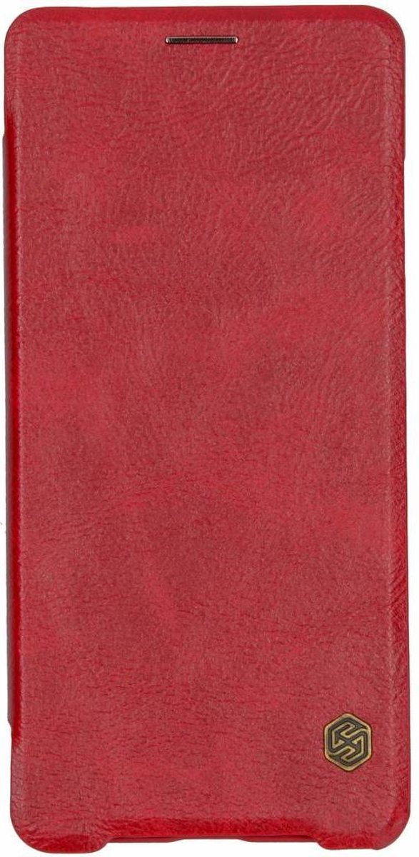 Rode Qin Leather slim booktype voor de Sony Xperia XZ3