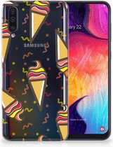 TPU Siliconen Backcover Geschikt voor Samsung Galaxy A50 Design Icecream