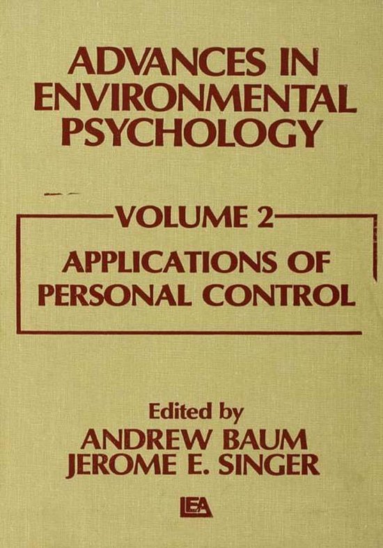 Advances in Environmental Psychology - cover