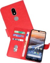 Hoesje Geschikt voor Nokia 3.2 - Kaarthouder Book Case Telefoonhoesje - Rood