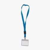 Blauw keycord met badge-/pashouder, per stuk