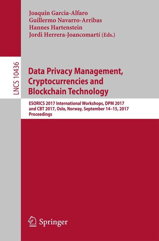 Computer Science (R0) - Data Privacy Management, Cryptocurre ... - cover