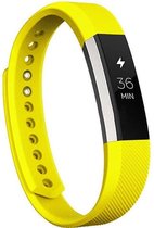 KELERINO. Siliconen bandje voor Fitbit Alta - Geel - Large