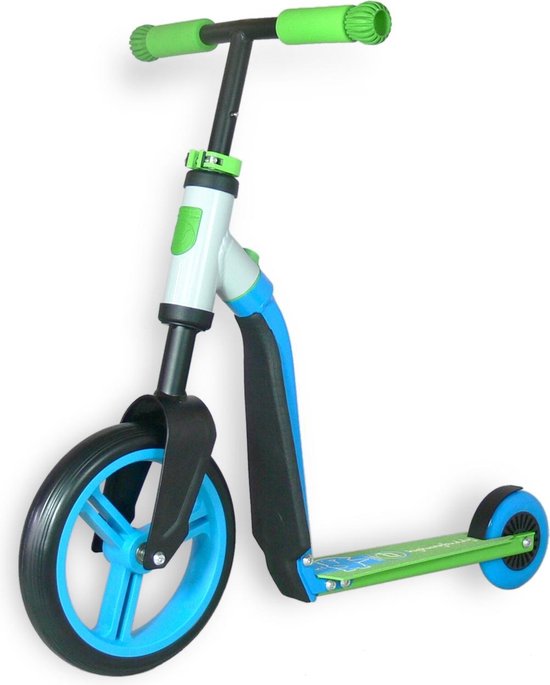 Scoot & Ride Highway Buddy Step en Loopfiets in één Blauw/Groen