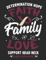 Determination Hope Faith Family Love Support Head Neck Cancer Awareness