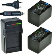 ChiliPower NP-FV70 Sony (2 batterijen + lader + 12V autosnoer)