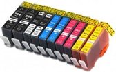 364XL Compatible inktpatronen MediaHolland Huismerk Set van 10 stuks XL met 2 x brede zwarte cartridges en 4 x 2 kleuren cartridges