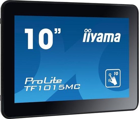 iiyama TF1015MC-B2 touch screen-monitor 25,6 cm (10.1") 1280 x 800 Pixels Multi-touch Zwart