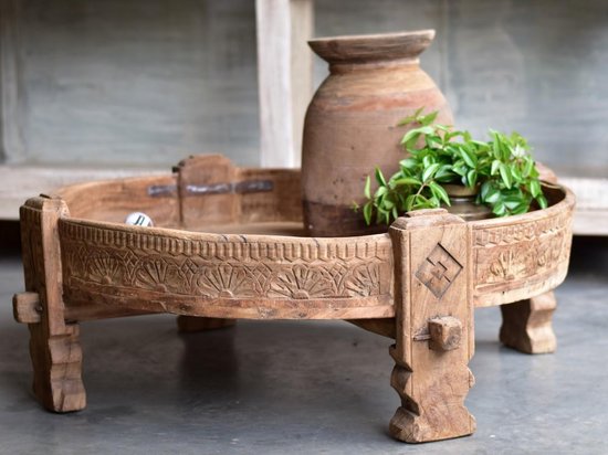 Maalsteentafel, chakki tafel, grinder table | Otentic Design | Salontafel |  bol