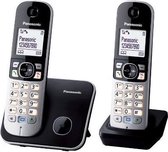 Panasonic KX-TG6812 Téléphone DECT Identification de l'appelant Noir