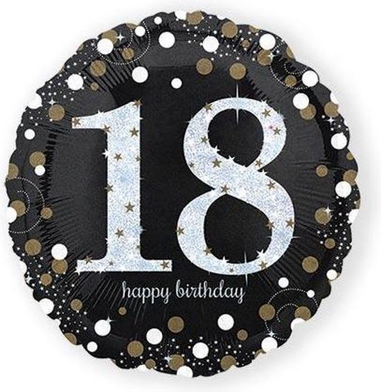 AMSCAN - 18 jaar Happy Birthday ballon
