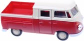 Welly Metalen volkswagen t1 doka pick-up: 11,5 cm rood