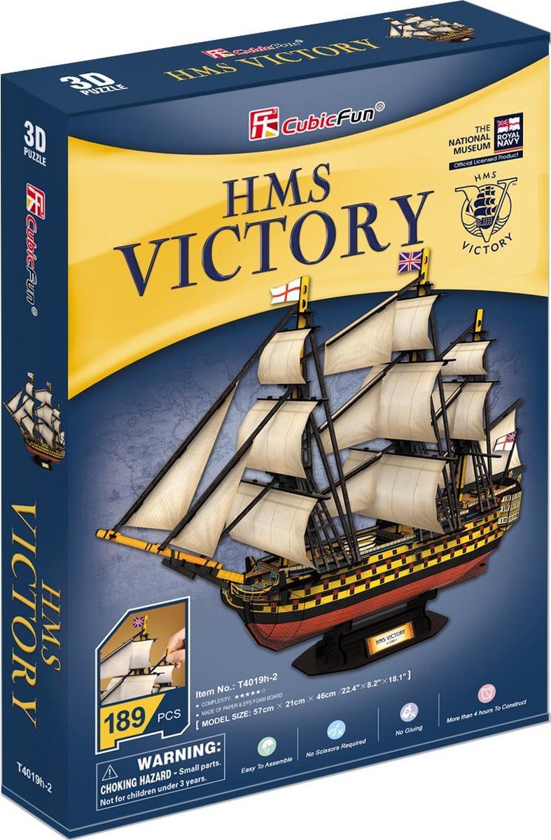 CubicFun HMS Victory 3D-puzzel 189 stuk(s)