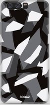 BOQAZ. Huawei P10 hoesje - camouflage camo zwart wit grijs