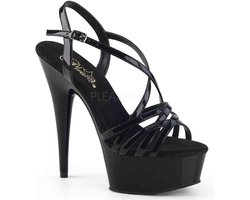 EU 39 = US 9 | DELIGHT-613 | 6 Heel, 1 3/4 PF Criss-Cross Strap Sandal