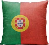 Portugese Vlag - Sierkussen - 40 x 40 cm - Portugal - Reizen / Vakantie - Reisliefhebbers - Voor op de bank/bed