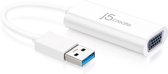 j5create JUA214 USB grafische adapter 2048 x 1152 Pixels Wit