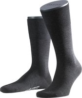 FALKE Airport warme ademende merinowol katoen sokken heren grijs - Matt 39-40