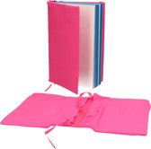 Couverture de livre extensible pour livres scolaires A4 2 pièces rose - 18x30x1cm