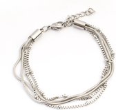 iXXXi Jewelry Armband Snake Knot Zilverkleurig 17-20cm