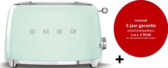 Keelholte negatief Artistiek Smeg TSF01PGEU MkIII - Broodrooster - Pastelgroen - met 3 jaar garantie |  bol.com