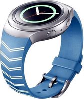 HIPFIT Siliconen bandje - Samsung Gear S2 - Blauw/Wit