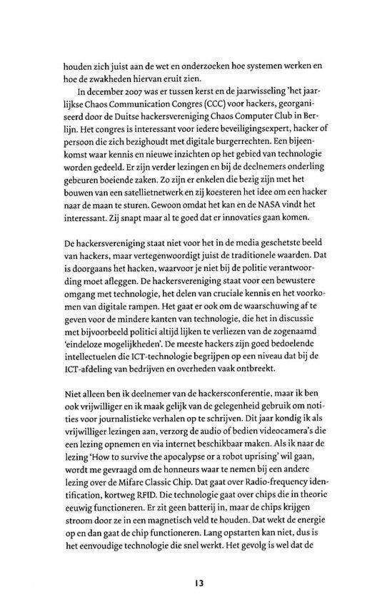 Een pagina met tekst uit een boek. Rechtsboven staat "13".