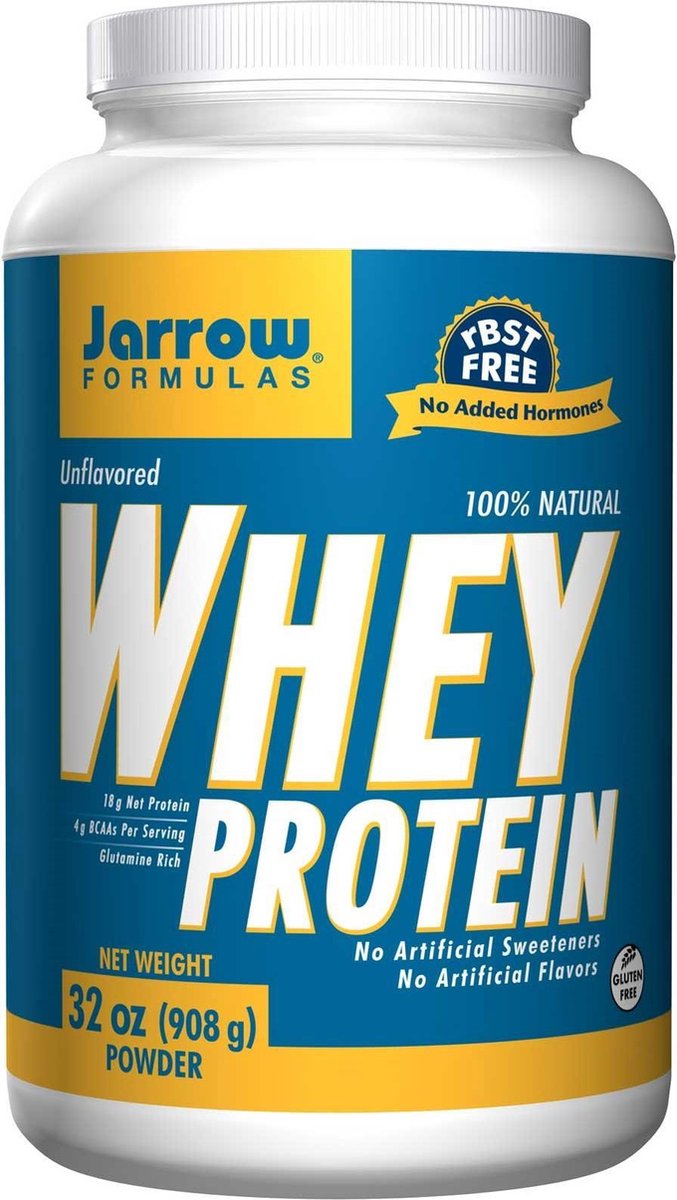 100% Natural Whey Protein Unflavored (908 gram) - Jarrow Formulas
