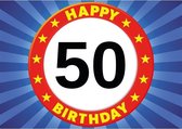 50 jaar verjaardagskaart/ansichtkaart/wenskaart Happy Birthday