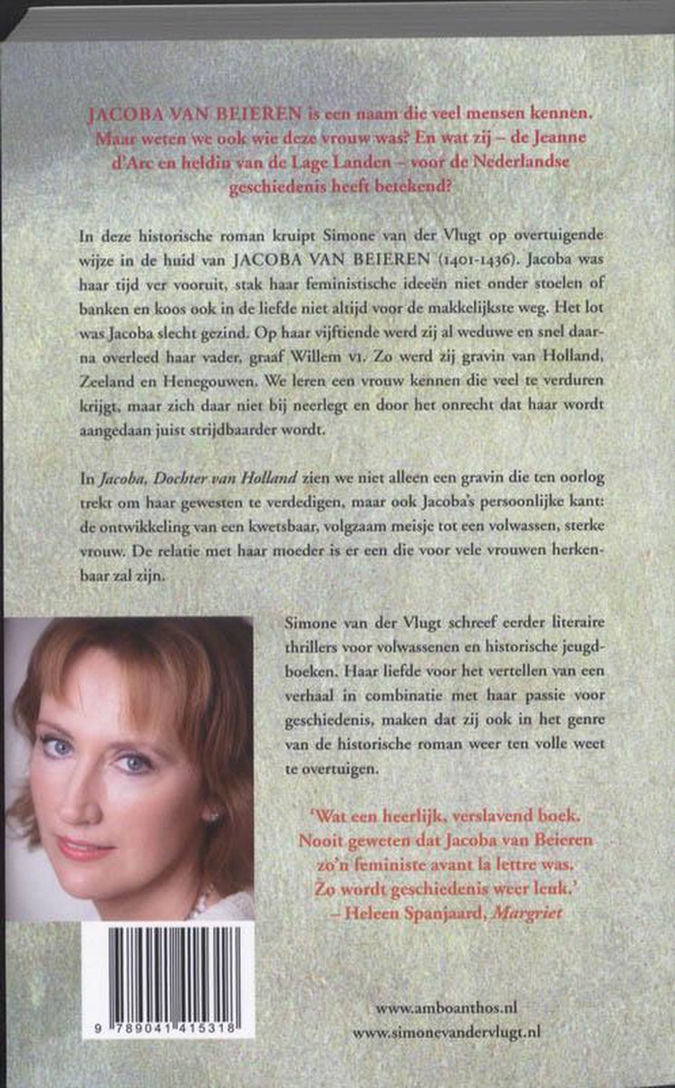 Jacoba, Dochter Van Holland - back cover