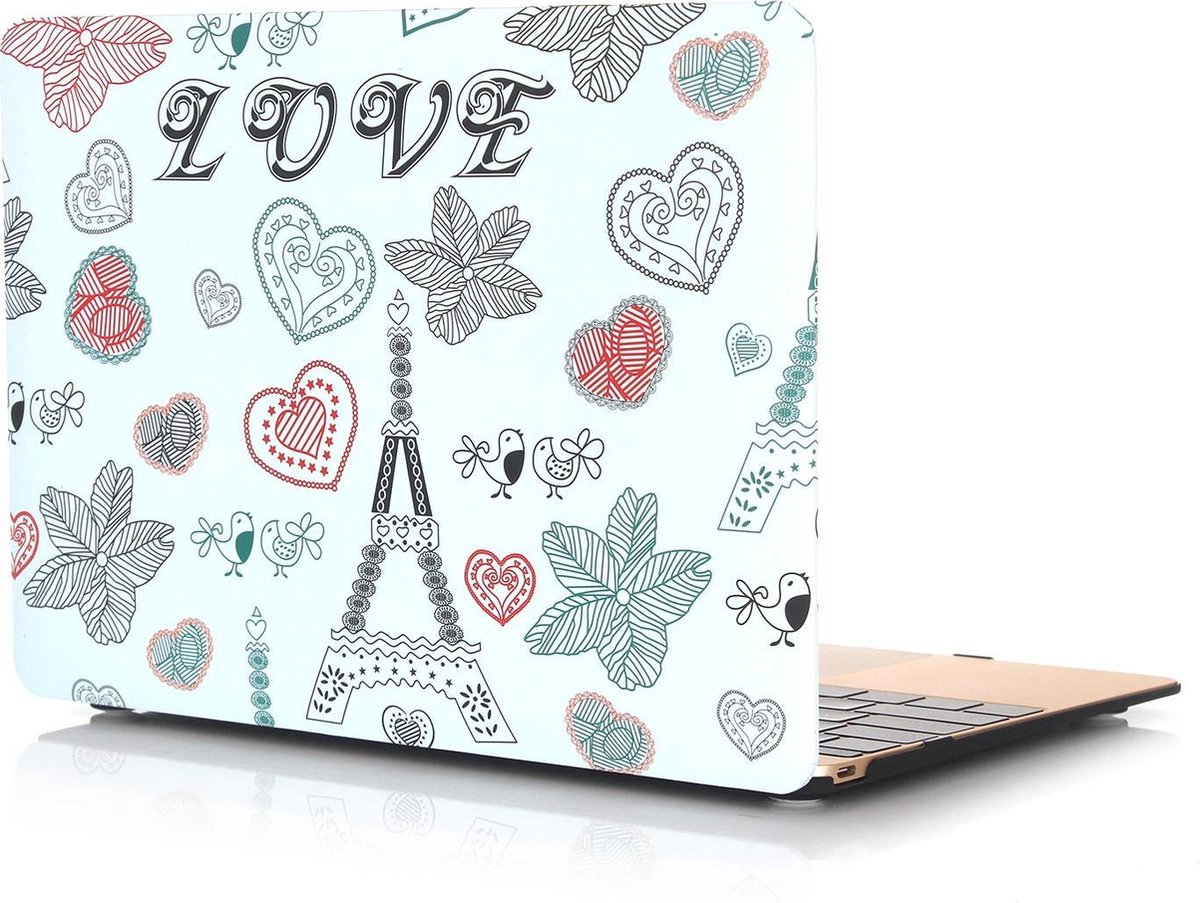 Macbook Case voor Macbook Pro 15 inch (zonder retina) - Laptoptas - Hard Case - Love Eiffeltoren