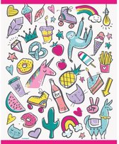 Unique Feestzakjes Birthday Icons 22 Cm Wit 8 Stuks