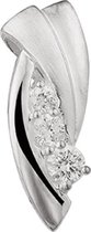 The Jewelry Collection Hanger Zirkonia Poli/mat - Zilver