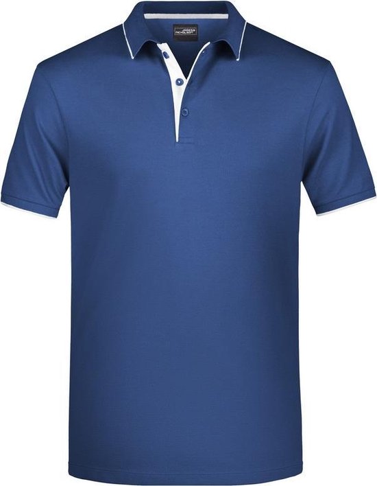 Polo shirt Golf Pro premium navy/wit voor heren - Blauwe herenkleding - Werkkleding/zakelijke kleding polo t-shirt XL