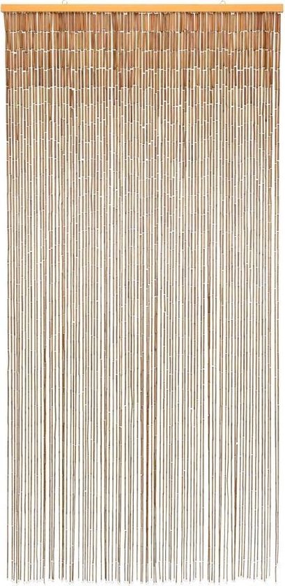 ik ben verdwaald stormloop onderpand Bamboe vliegengordijn/deurgordijn naturel 90 x 200 cm - Bamboe houten  deurgordijnen | bol.com