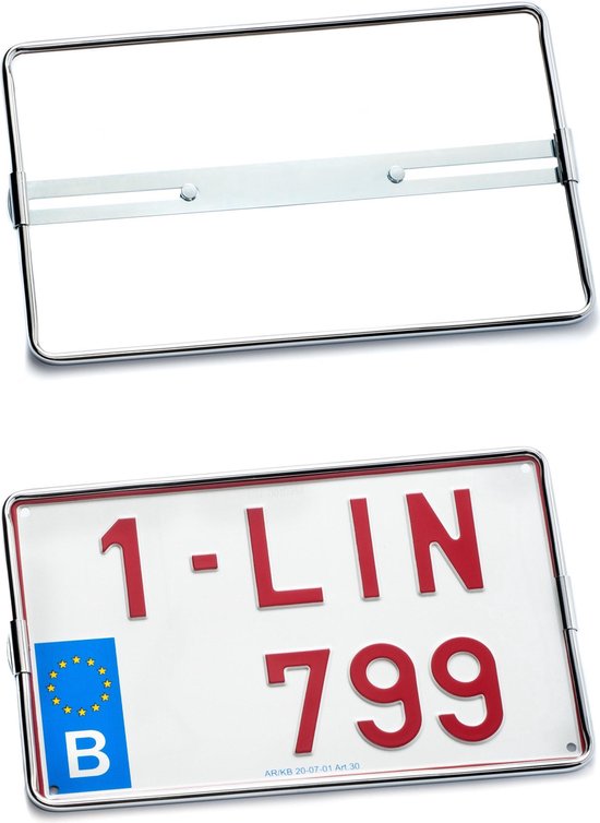 Porte / support plaque immatriculation belge plastique avec ou