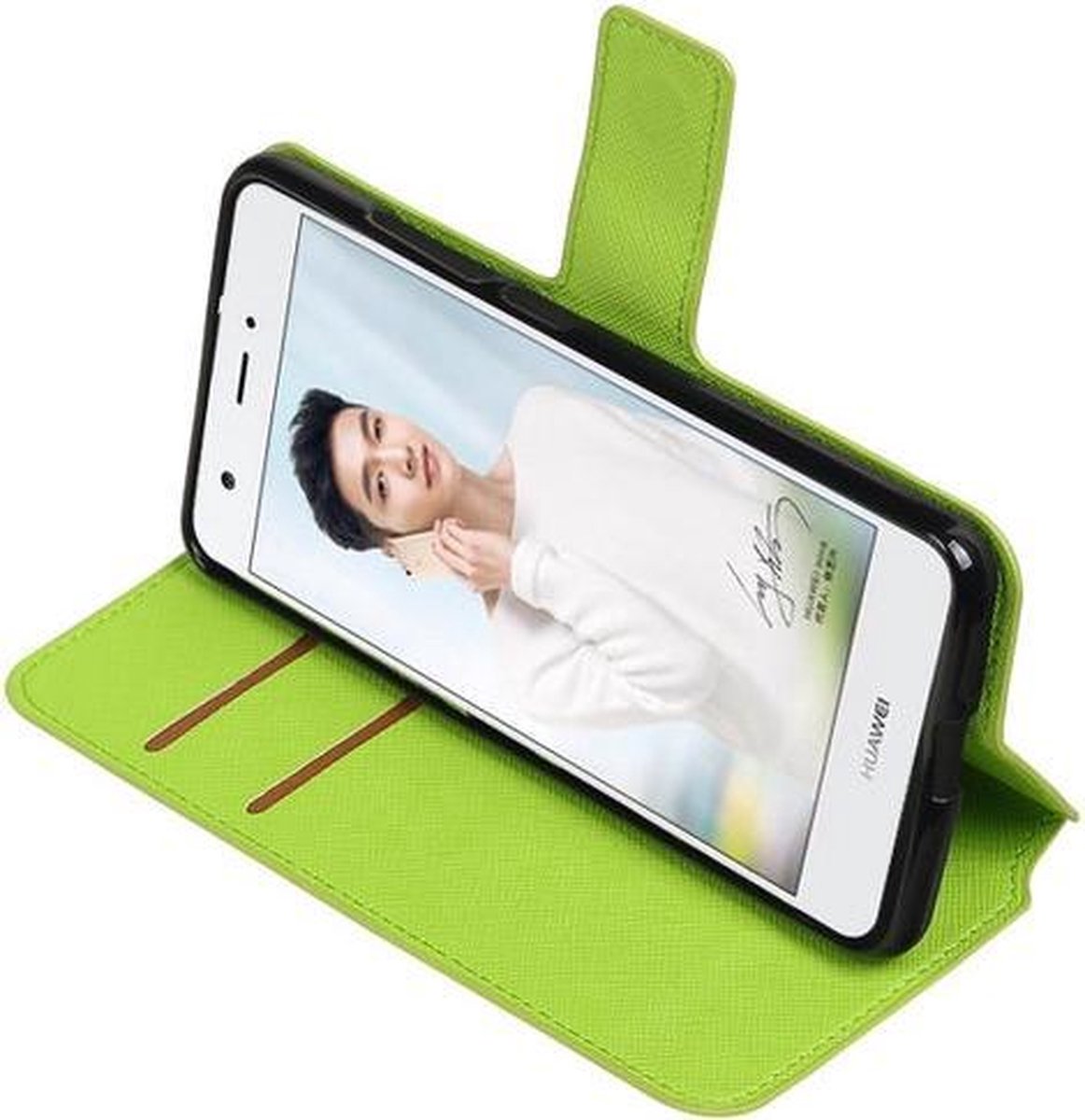 BestCases.nl Groen Huawei Nova TPU wallet case booktype hoesje HM Book