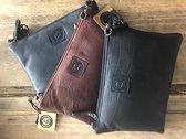 Leather Design Dames Schoudertas Zwart