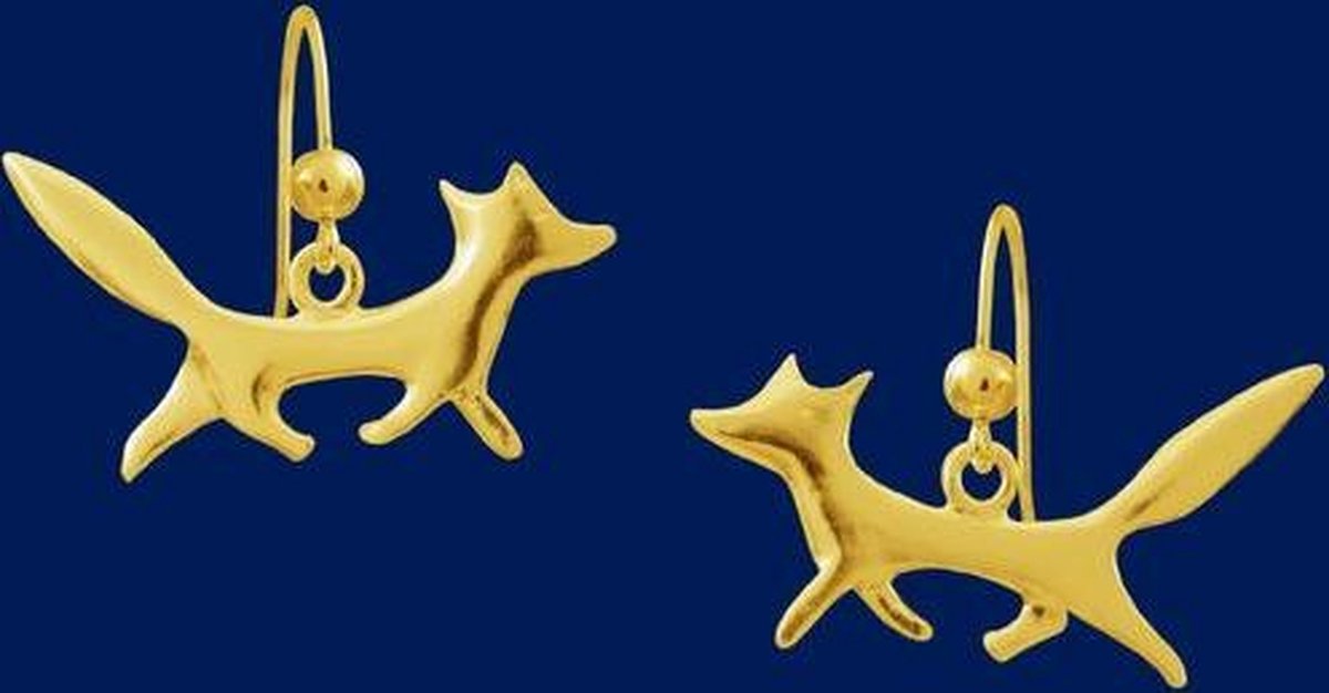 Oorbellen, hang, Gouden vos