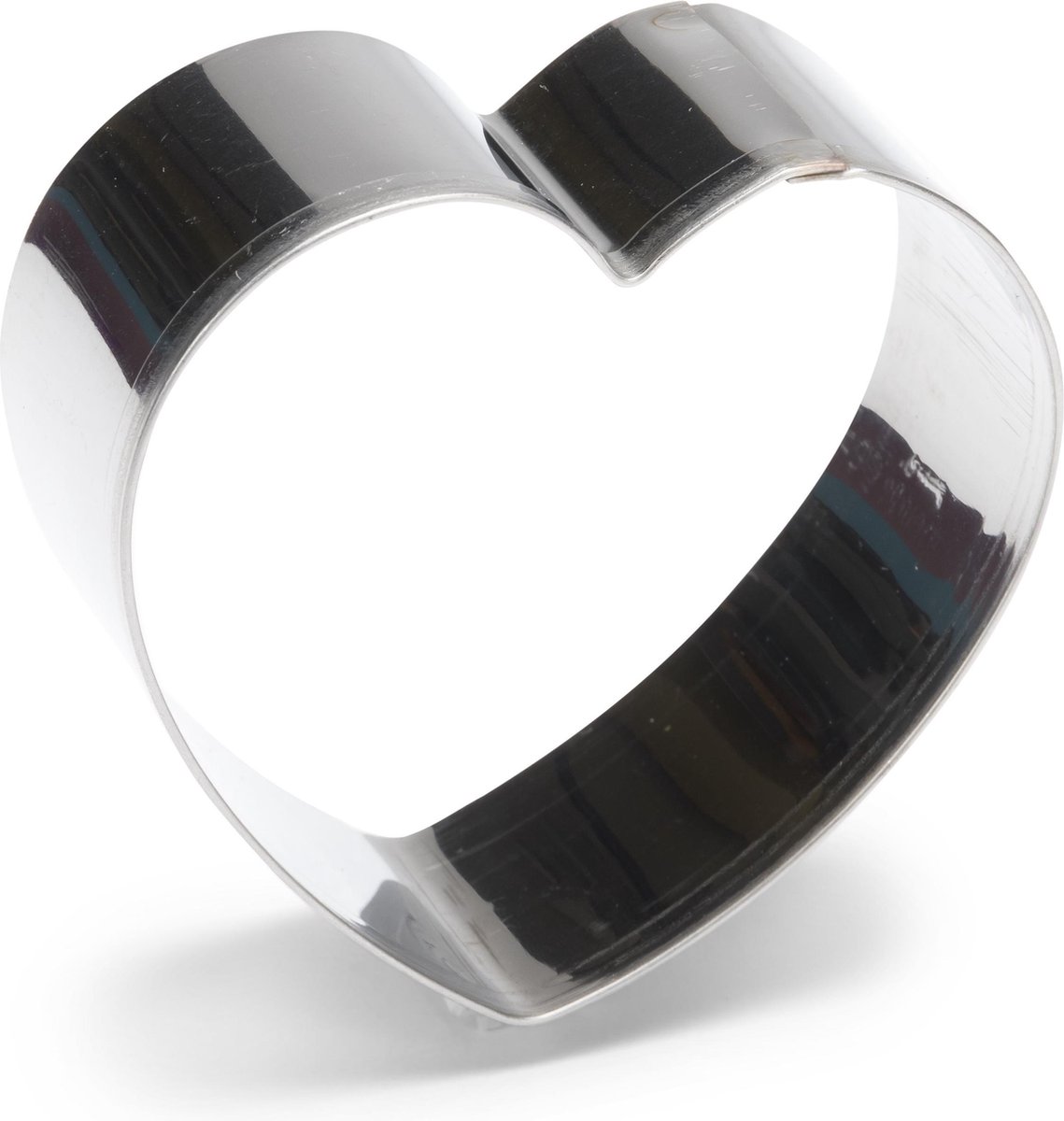 uitsteekvorm Hart 8 cm RVS zilver