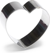 uitsteekvorm Hart 8 cm RVS zilver