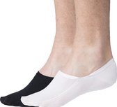 Steps Onzichtbare Sneaker Sok Man Zwart Wit BCI Katoen 4 paar