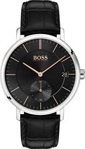 Hugo Boss HB1513638 horloge Corporal leer zwart