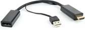 Dolphix HDMI 1.4 naar DisplayPort 1.2 actieve adapter (4K 30 Hz) / zwart - 0,15 meter