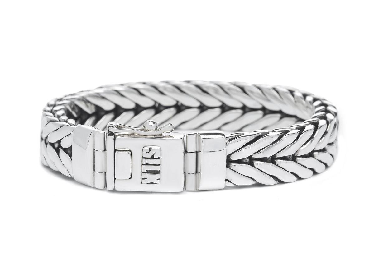 SILK Jewellery - Zilveren Armband - Chevron - 374.19 - Maat 19,0