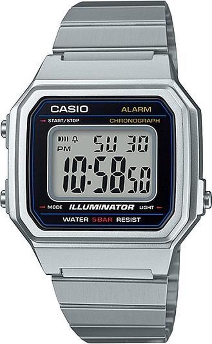Casio collection horloge B650WD-1A-Zilverkleurig