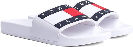 Tommy Hilfiger Slippers - Maat 42 - Mannen - wit/rood/blauw | bol.com