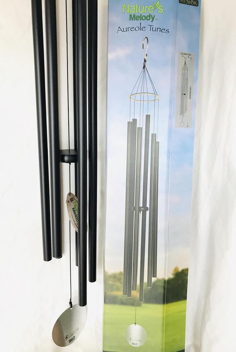 Nature's Echo Carillon à vent tubulaire incurvé extra large en aluminium de  122 cm : : Terrasse et Jardin