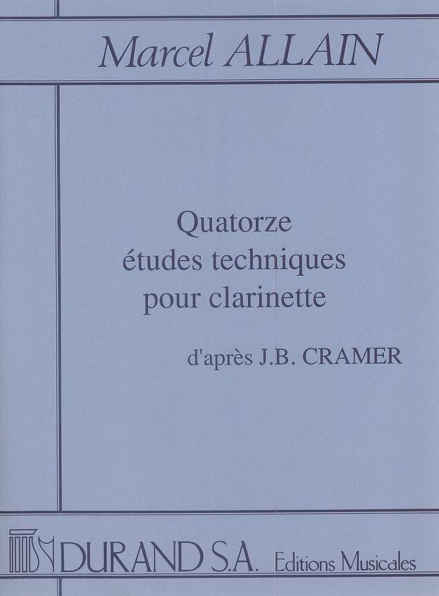14 Etudes Clarinette (Cramer - Marcel Allain
