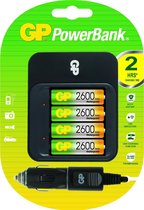 GP Powerbank PB550 + 4x AA 2600 + caradaptor
